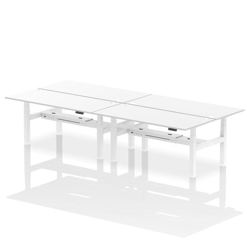 Brisk Back-to-Back Height Adjustable Bench Desk - 4 Person - Image 84
