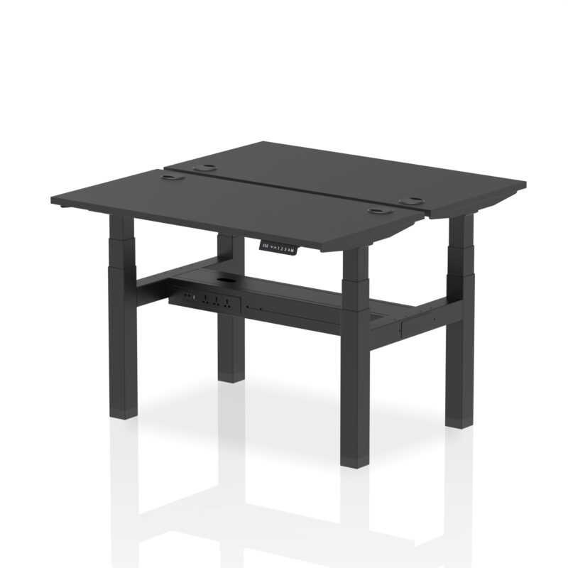 Brisk Back-to-Back Slimline Height Adjustable Bench Desk - 2 Person - Image 4
