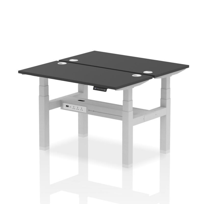 Brisk Back-to-Back Slimline Height Adjustable Bench Desk - 2 Person - Image 5
