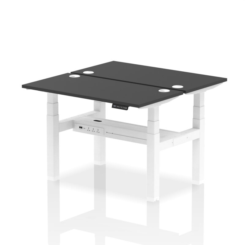 Brisk Back-to-Back Slimline Height Adjustable Bench Desk - 2 Person - Image 6