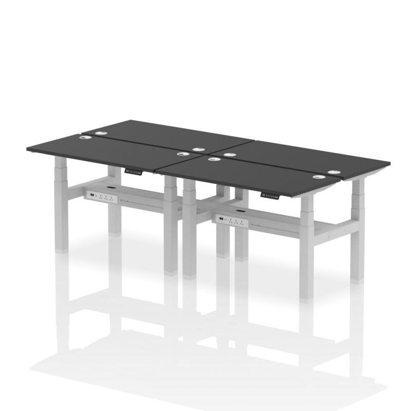 Brisk Back-to-Back Slimline Height Adjustable Bench Desk - 4 Person - Image 5