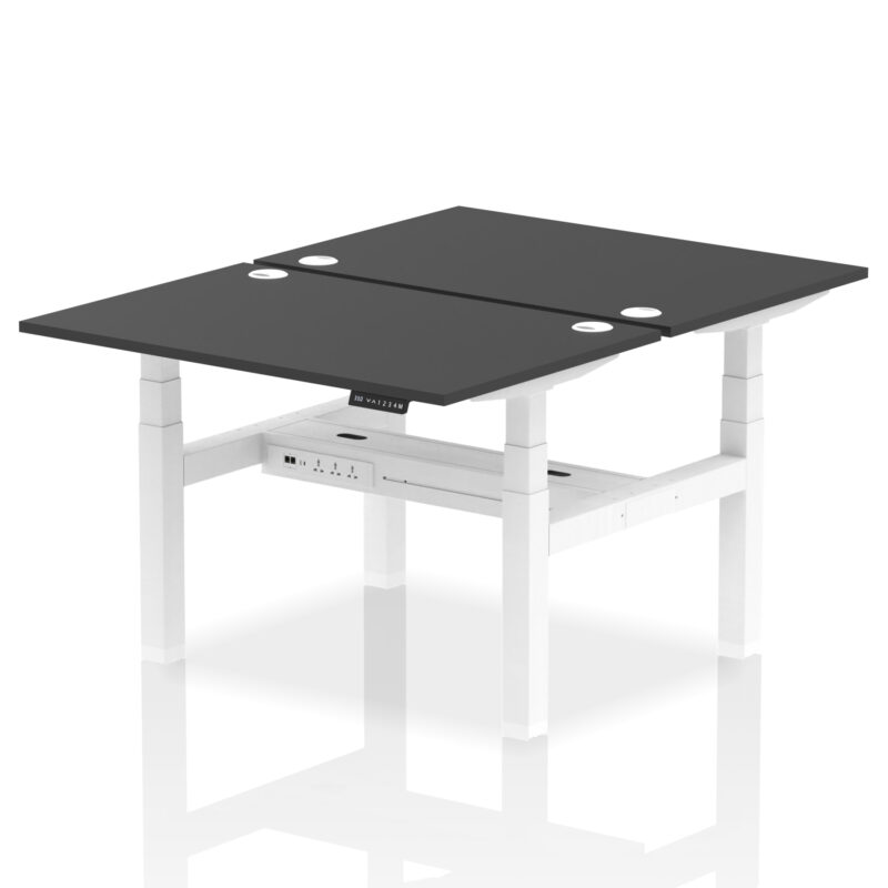 Brisk Back-to-Back Height Adjustable Bench Desk - 2 Person - Image 6