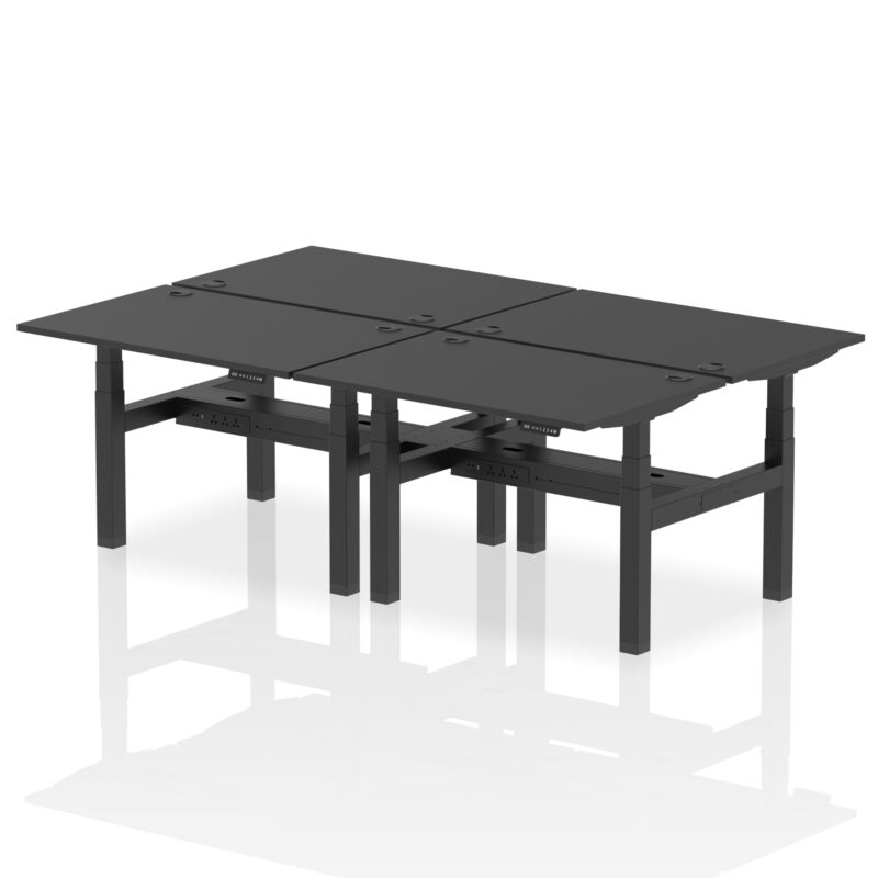 Brisk Back-to-Back Height Adjustable Bench Desk - 4 Person - Image 4