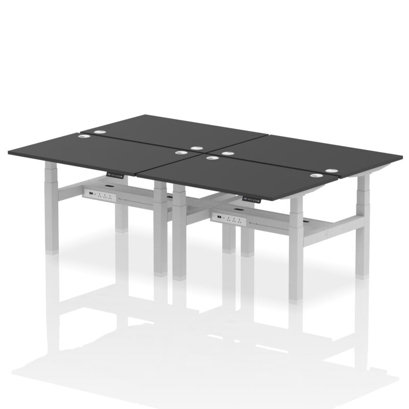Brisk Back-to-Back Height Adjustable Bench Desk - 4 Person - Image 5