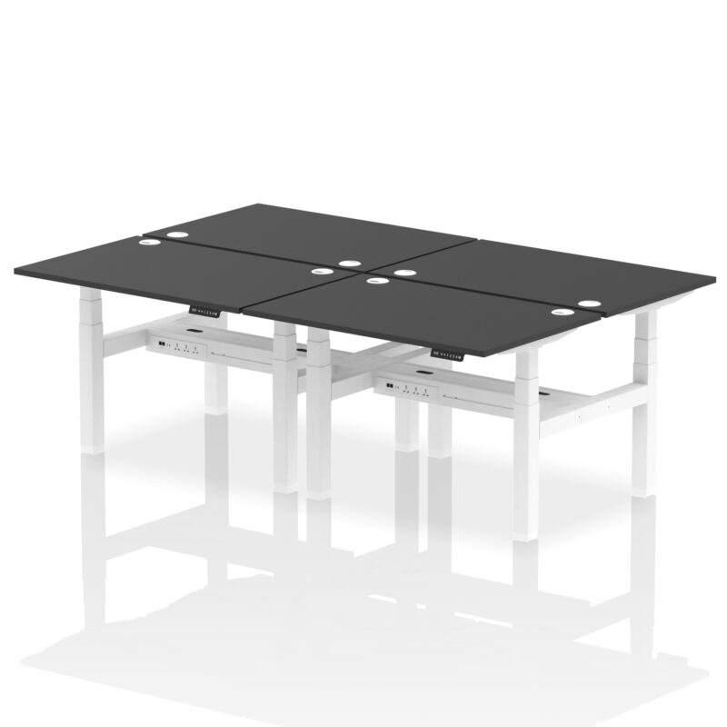 Brisk Back-to-Back Height Adjustable Bench Desk - 4 Person - Image 6