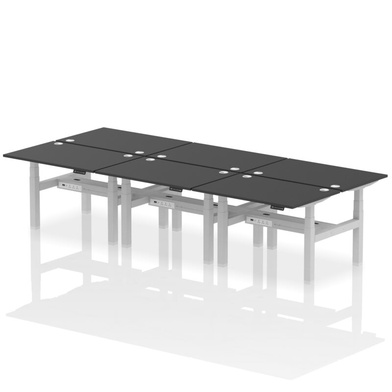 Brisk Back-to-Back Height Adjustable Bench Desk - 6 Person - Image 5