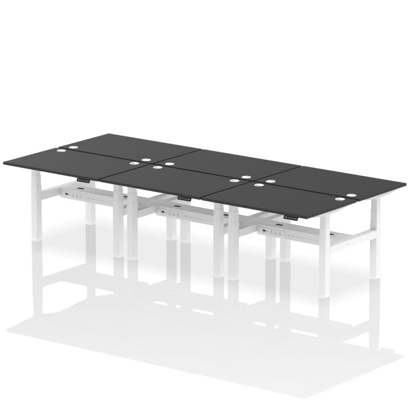 Brisk Back-to-Back Height Adjustable Bench Desk - 6 Person - Image 6