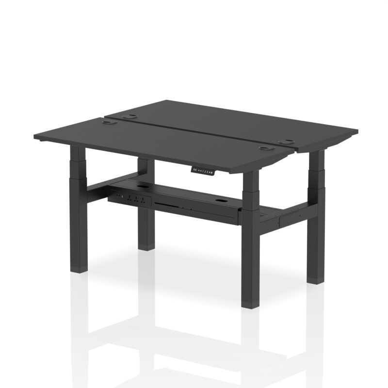 Brisk Back-to-Back Slimline Height Adjustable Bench Desk - 2 Person - Image 25