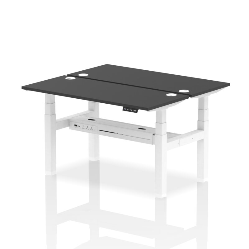 Brisk Back-to-Back Slimline Height Adjustable Bench Desk - 2 Person - Image 27