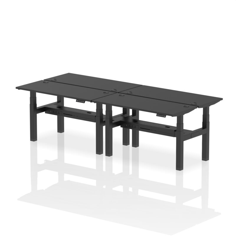 Brisk Back-to-Back Slimline Height Adjustable Bench Desk - 4 Person - Image 25