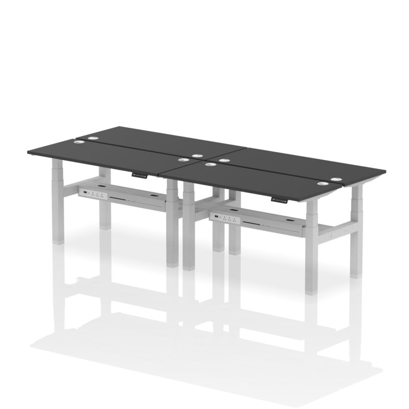 Brisk Back-to-Back Slimline Height Adjustable Bench Desk - 4 Person - Image 26