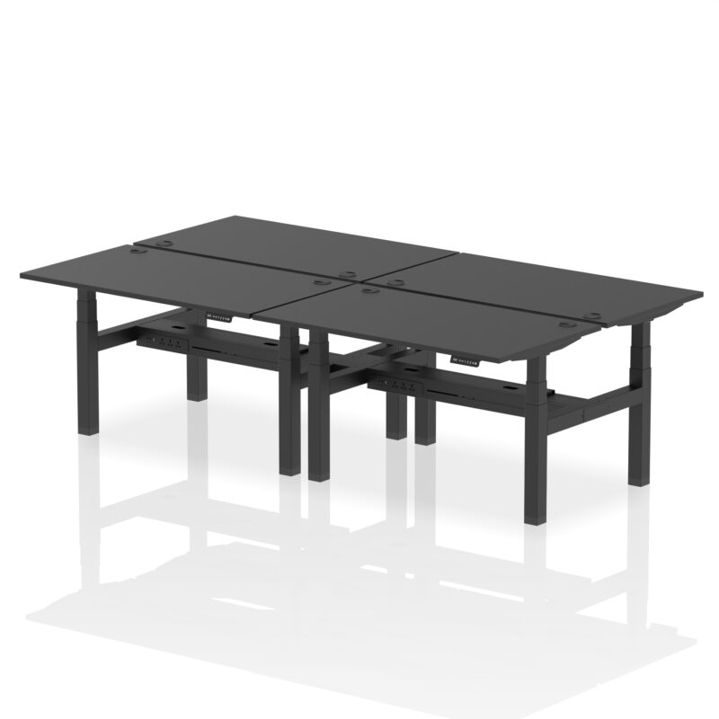 Brisk Back-to-Back Height Adjustable Bench Desk - 4 Person - Image 25