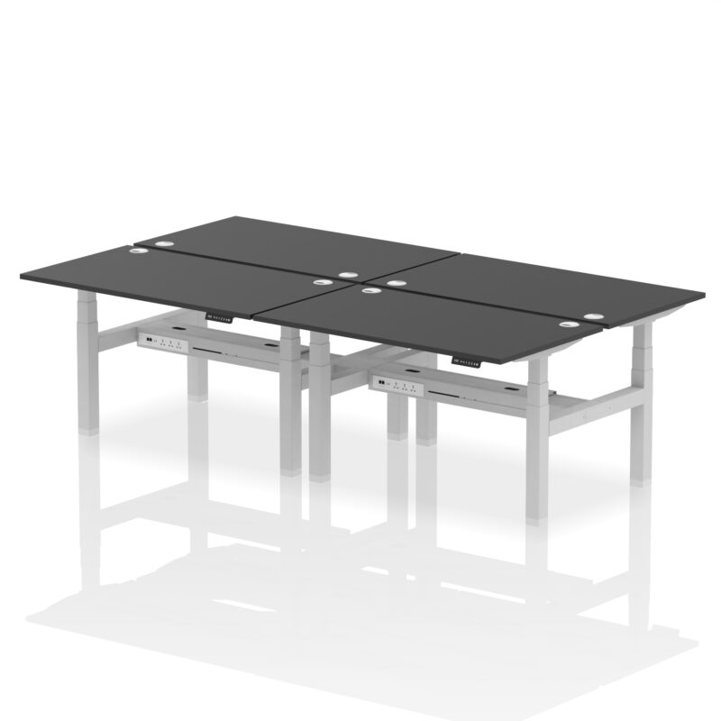 Brisk Back-to-Back Height Adjustable Bench Desk - 4 Person - Image 26