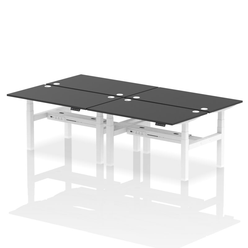 Brisk Back-to-Back Height Adjustable Bench Desk - 4 Person - Image 27
