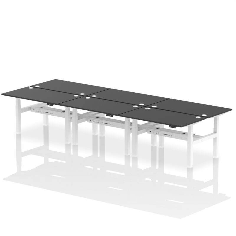 Brisk Back-to-Back Height Adjustable Bench Desk - 6 Person - Image 27