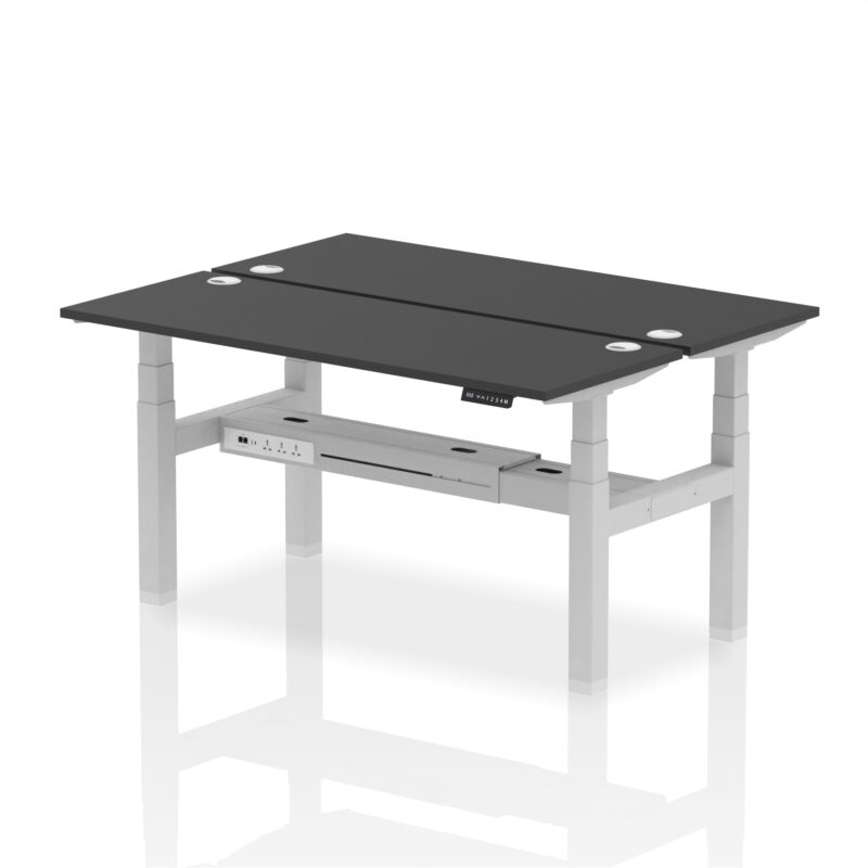 Brisk Back-to-Back Slimline Height Adjustable Bench Desk - 2 Person - Image 47