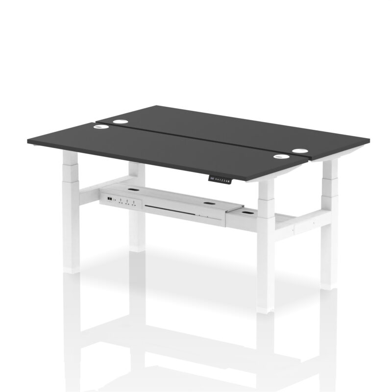 Brisk Back-to-Back Slimline Height Adjustable Bench Desk - 2 Person - Image 48