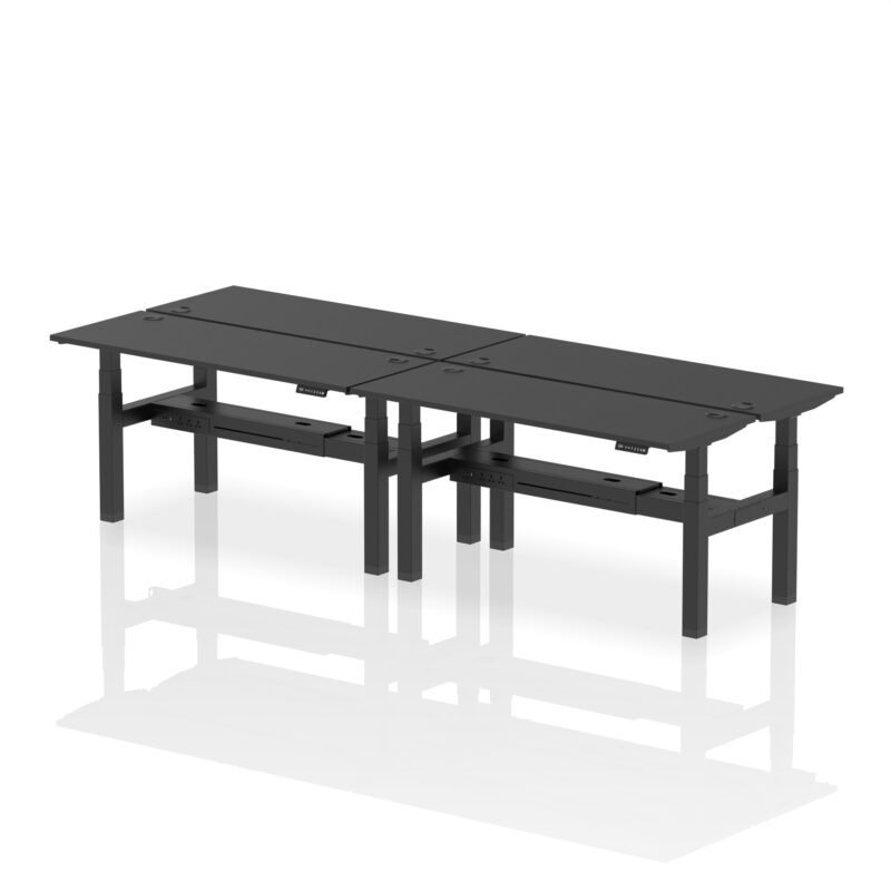 Brisk Back-to-Back Slimline Height Adjustable Bench Desk - 4 Person - Image 46