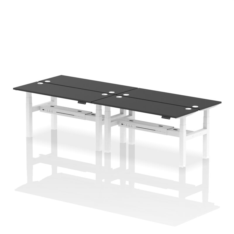 Brisk Back-to-Back Slimline Height Adjustable Bench Desk - 4 Person - Image 48