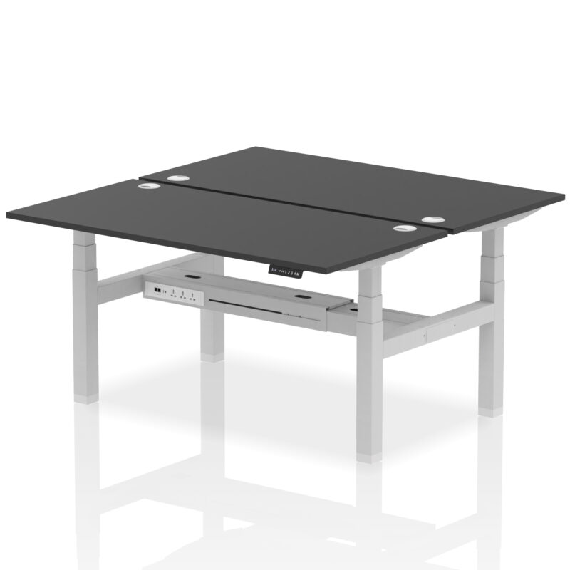 Brisk Back-to-Back Height Adjustable Bench Desk - 2 Person - Image 47