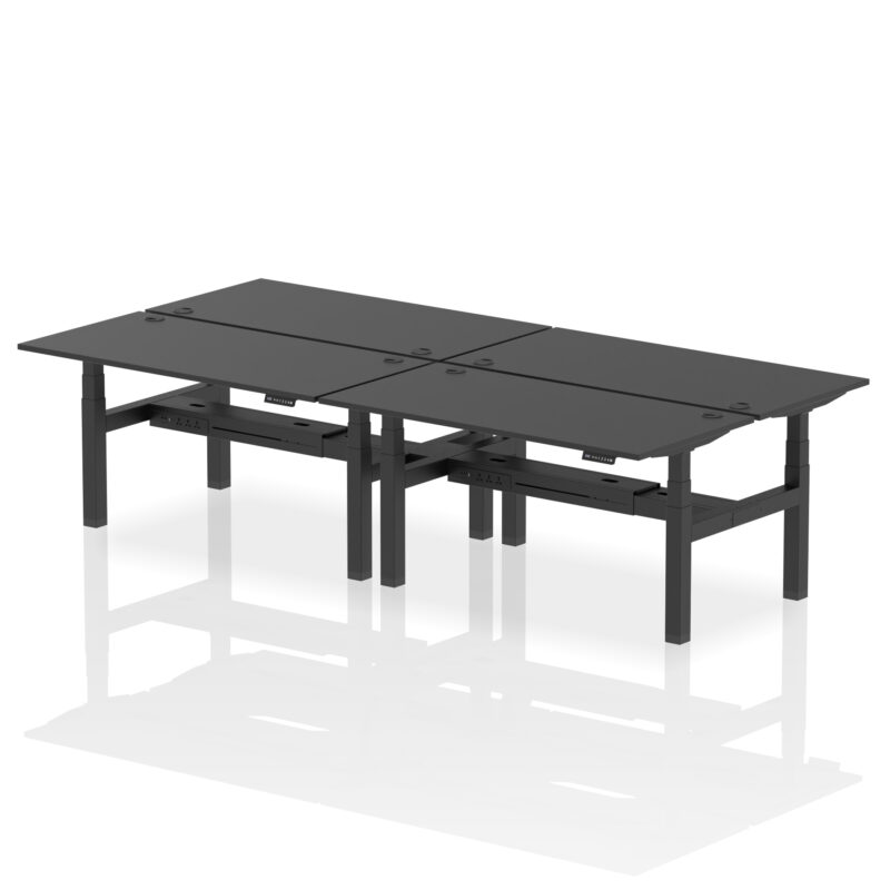 Brisk Back-to-Back Height Adjustable Bench Desk - 4 Person - Image 46