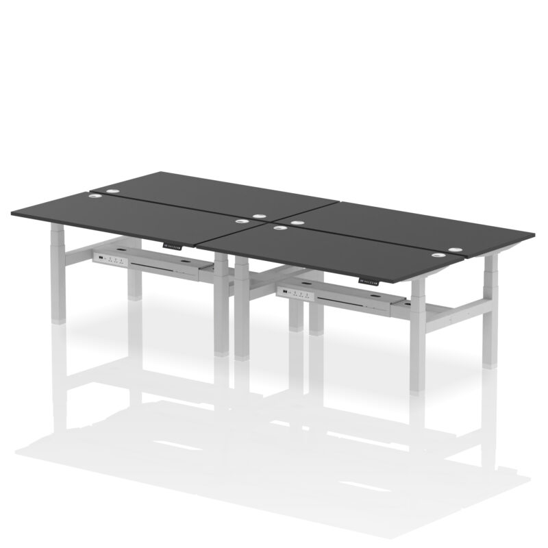 Brisk Back-to-Back Height Adjustable Bench Desk - 4 Person - Image 47