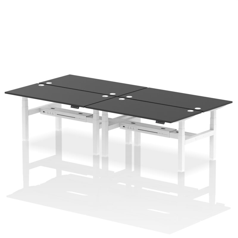 Brisk Back-to-Back Height Adjustable Bench Desk - 4 Person - Image 48