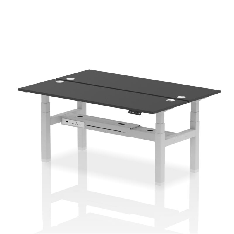 Brisk Back-to-Back Slimline Height Adjustable Bench Desk - 2 Person - Image 68