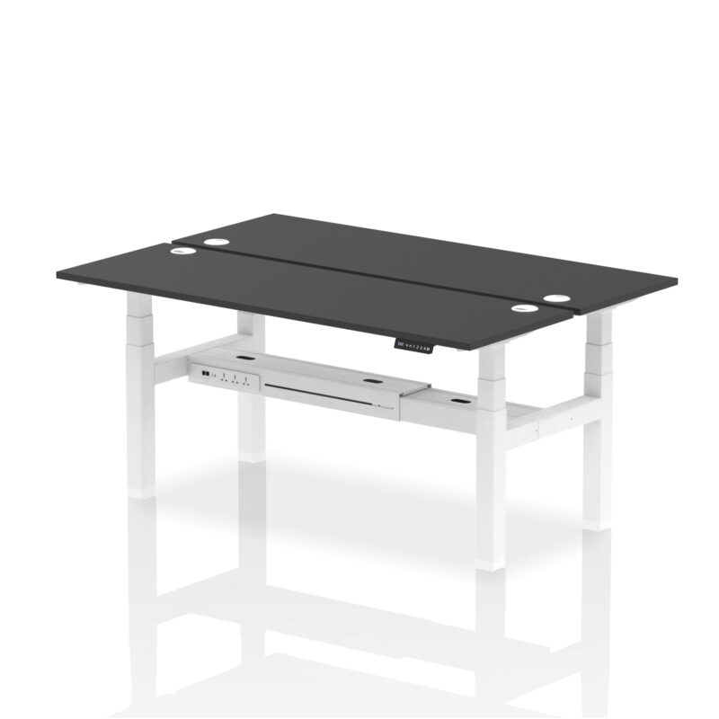 Brisk Back-to-Back Slimline Height Adjustable Bench Desk - 2 Person - Image 69