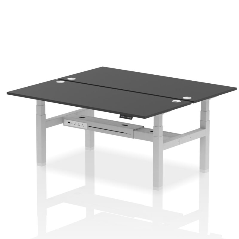 Brisk Back-to-Back Height Adjustable Bench Desk - 2 Person - Image 68