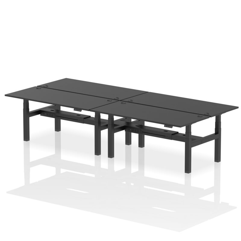 Brisk Back-to-Back Height Adjustable Bench Desk - 4 Person - Image 67