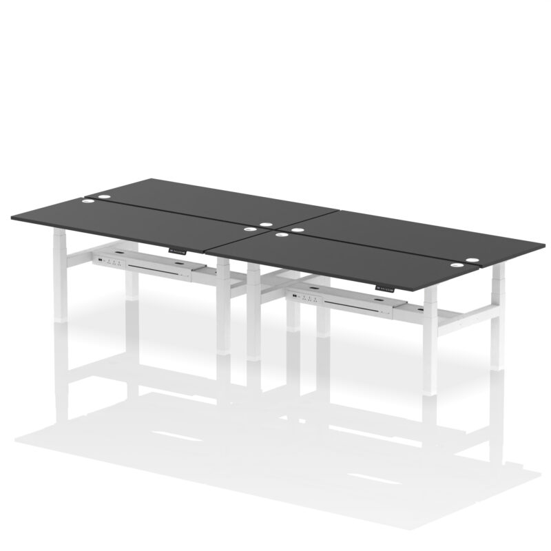Brisk Back-to-Back Height Adjustable Bench Desk - 4 Person - Image 69