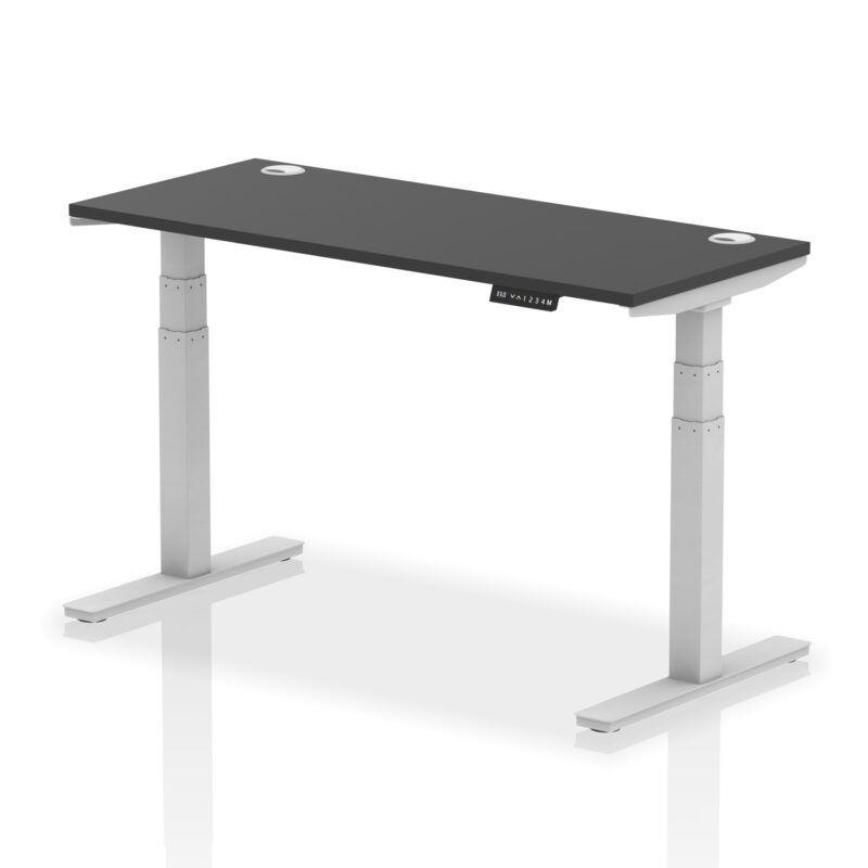 Brisk Height Adjustable Slimline Desk With Cable Ports - Image 153