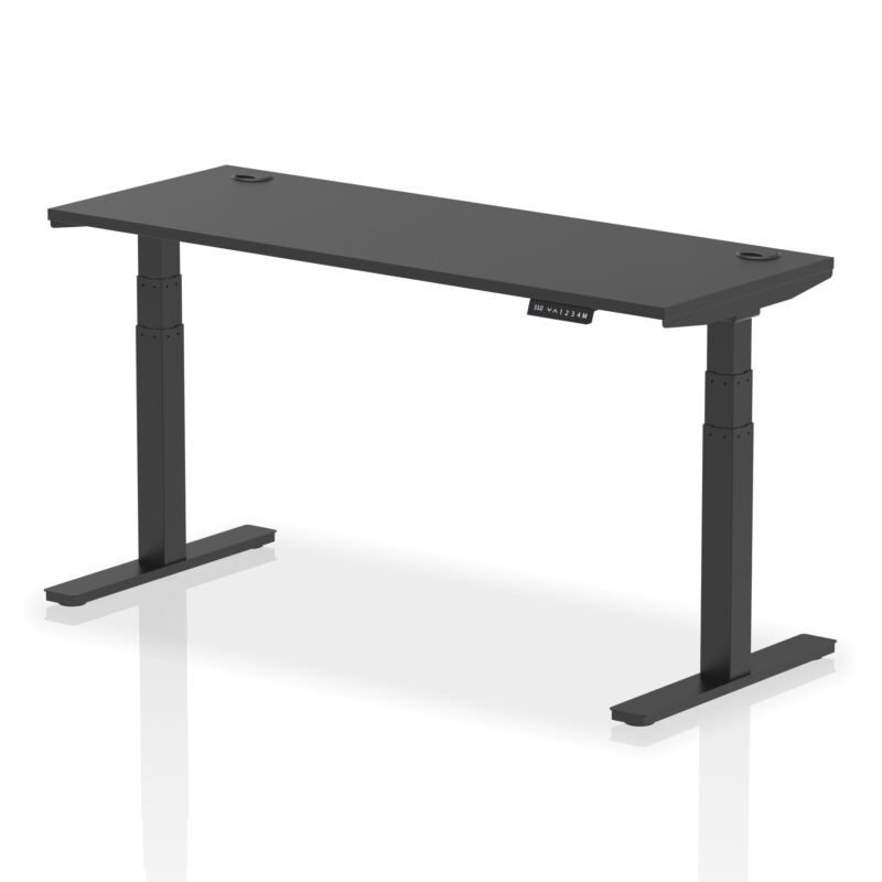 Brisk Height Adjustable Slimline Desk With Cable Ports - Image 157