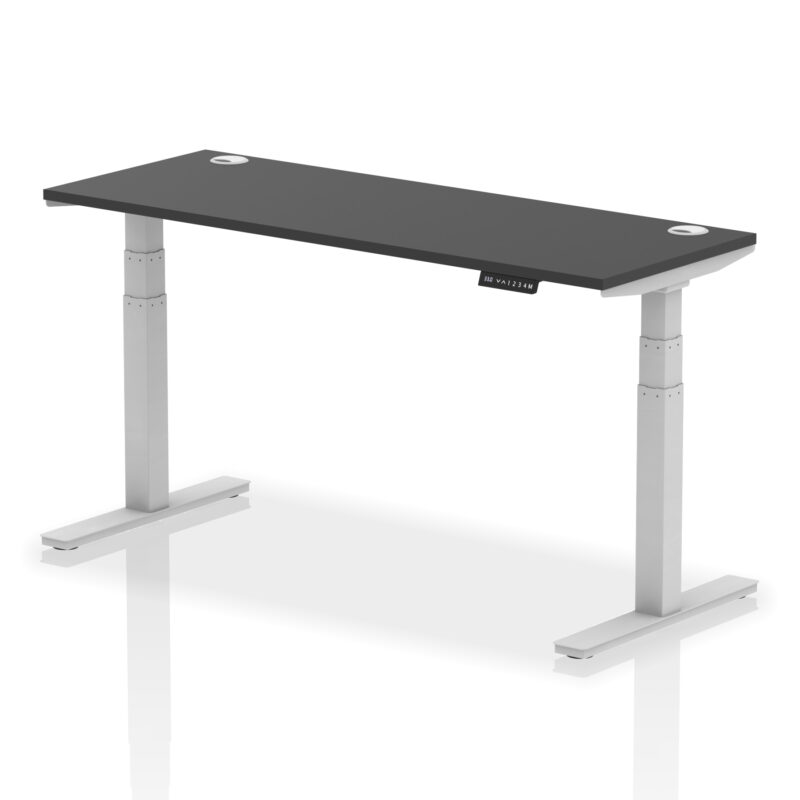 Brisk Height Adjustable Slimline Desk With Cable Ports - Image 159