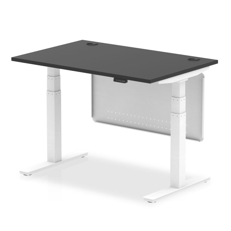 Brisk Height Adjustable Desk With Cable Ports With Steel Modesty Panel - Image 75