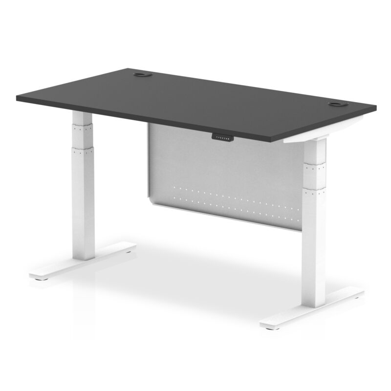 Brisk Height Adjustable Desk With Cable Ports With Steel Modesty Panel - Image 78