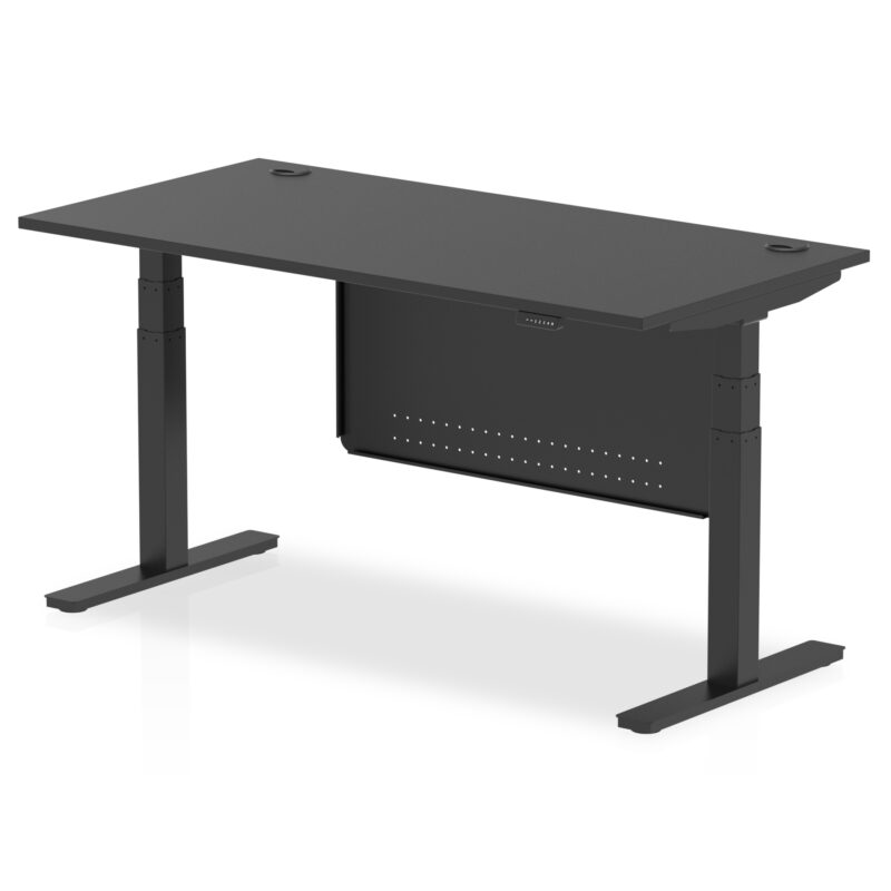 Brisk Height Adjustable Desk With Cable Ports With Steel Modesty Panel - Image 79