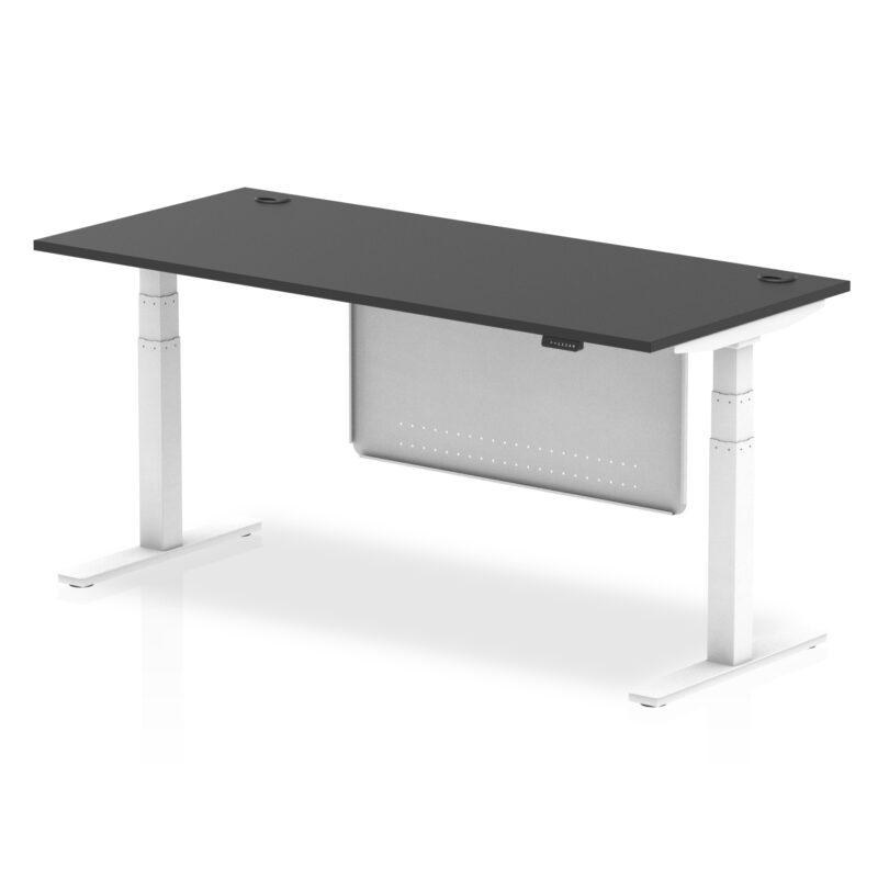 Brisk Height Adjustable Desk With Cable Ports With Steel Modesty Panel - Image 84