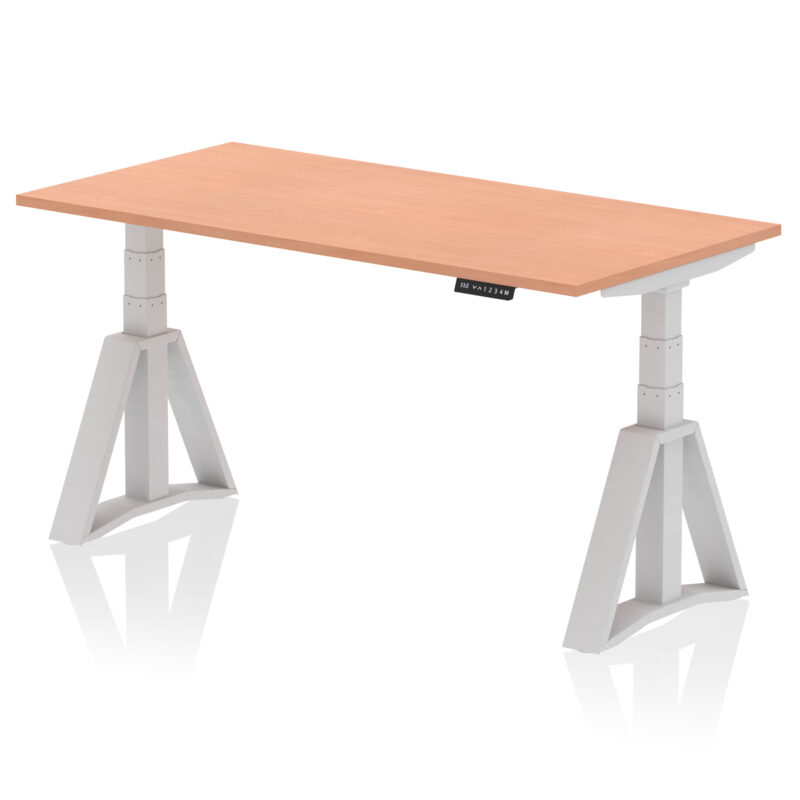 Brisk Height Adjustable Desk without Cable Ports With Piste Foot - Image 3