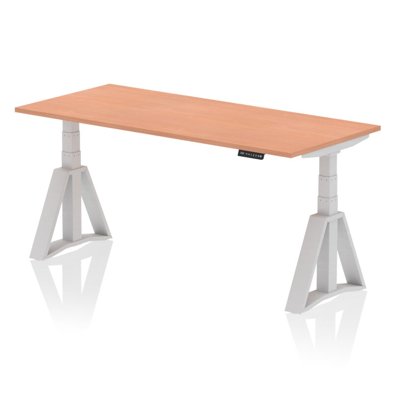 Brisk Height Adjustable Desk without Cable Ports With Piste Foot - Image 4