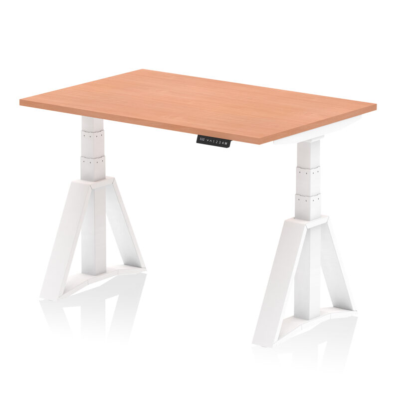 Brisk Height Adjustable Desk without Cable Ports With Piste Foot - Image 21