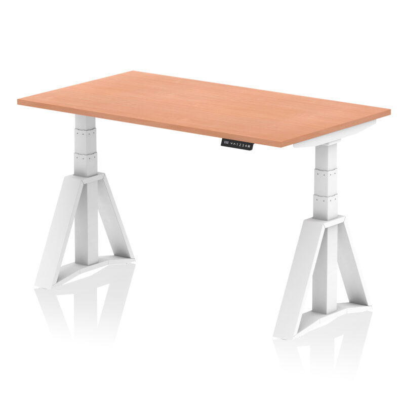 Brisk Height Adjustable Desk without Cable Ports With Piste Foot - Image 22