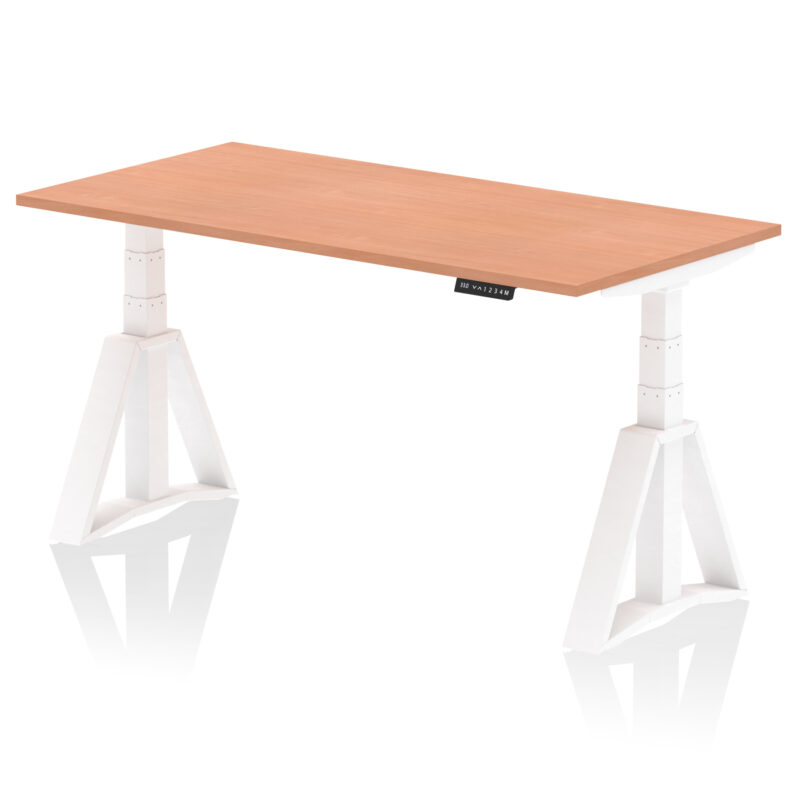 Brisk Height Adjustable Desk without Cable Ports With Piste Foot - Image 23