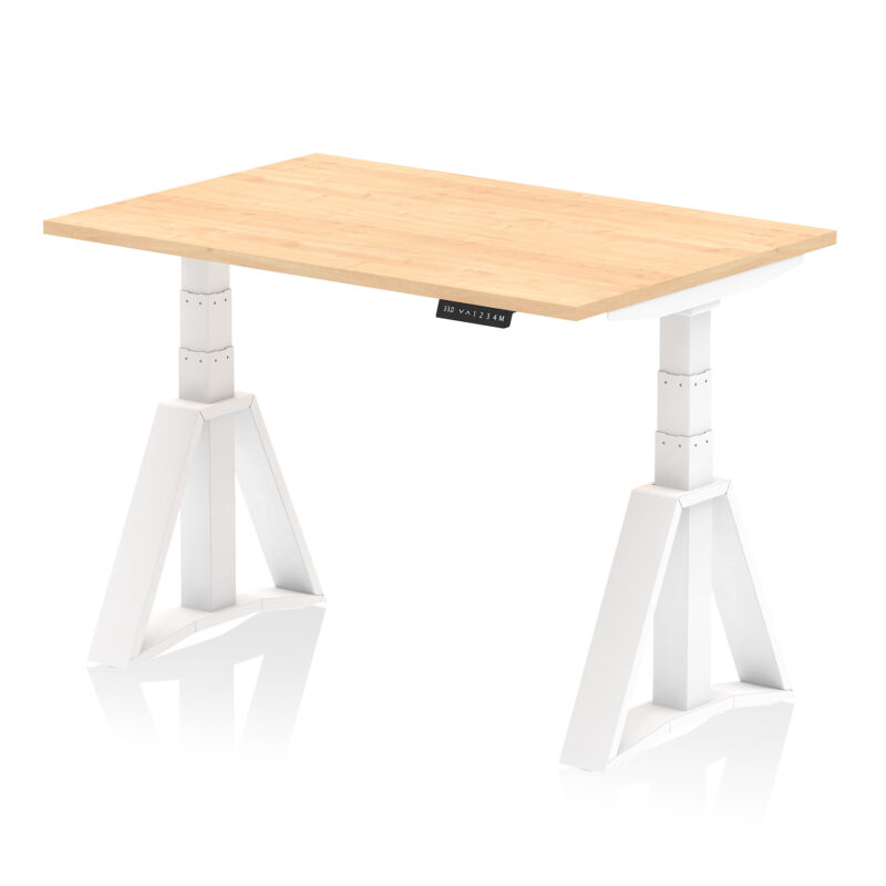 Brisk Height Adjustable Desk without Cable Ports With Piste Foot - Image 33