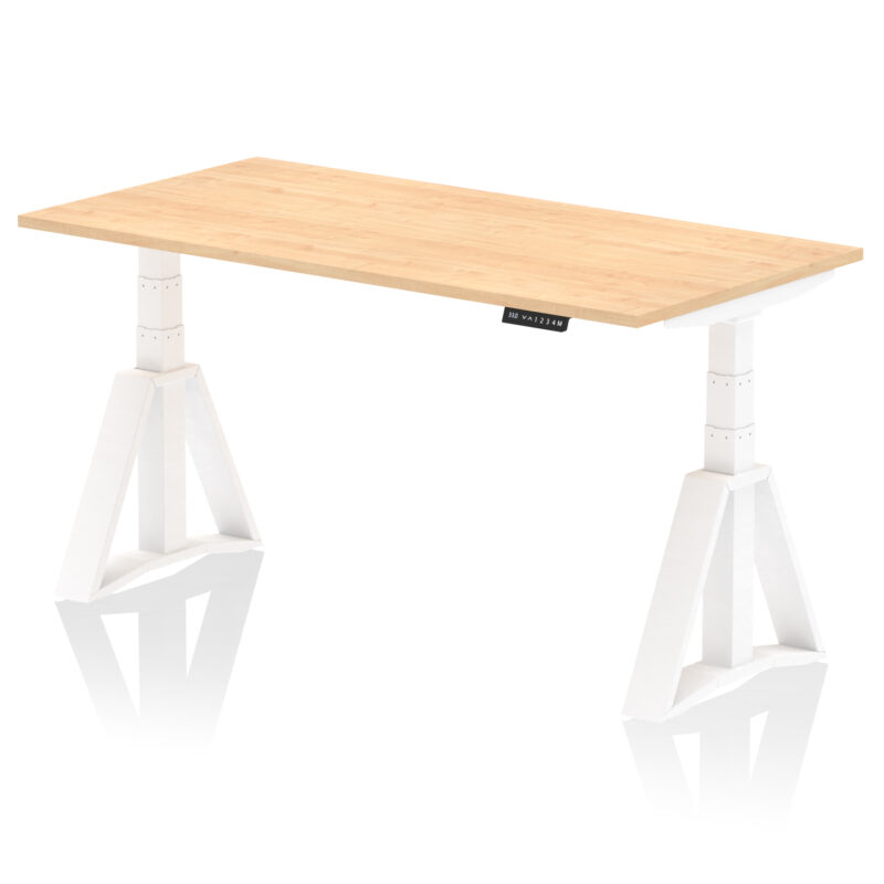 Brisk Height Adjustable Desk without Cable Ports With Piste Foot - Image 35