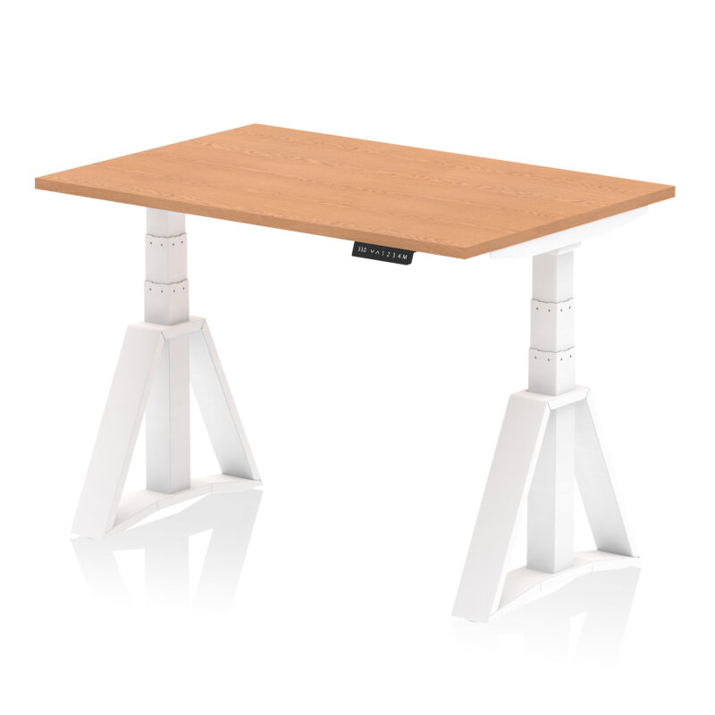 Brisk Height Adjustable Desk without Cable Ports With Piste Foot - Image 37