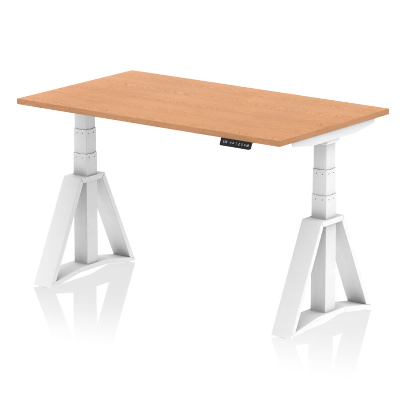 Brisk Height Adjustable Desk without Cable Ports With Piste Foot - Image 38