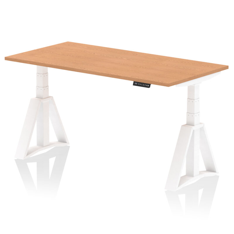 Brisk Height Adjustable Desk without Cable Ports With Piste Foot - Image 39