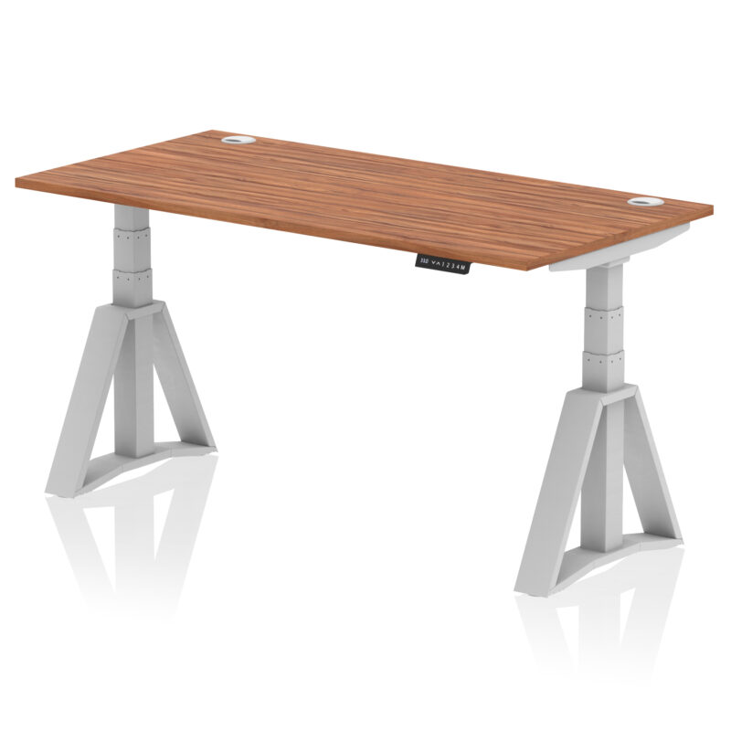 Brisk Height Adjustable Desk With Cable Ports With Piste Foot - Image 7